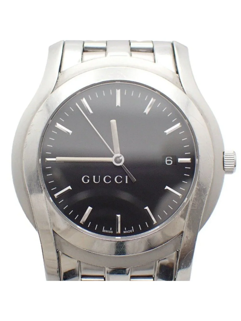 Gucci Quartz Watch Black Dial Ssstrap